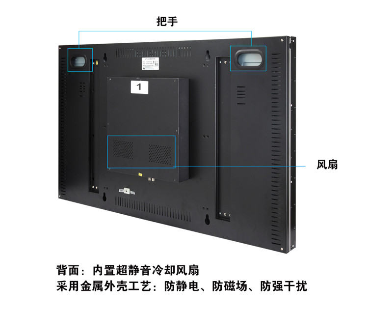 雅迅達產品背面，液晶拼接
屏背面圖片